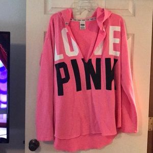 Victoria’s Secrete Pink hoodie.